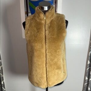 J Crew Faux Fur Excursion Vest SZ XS